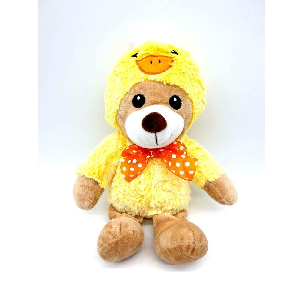 Dan Dee Teddy Bear in Chick Costume Spring Easter 14" Happy Go Fluffy Clean